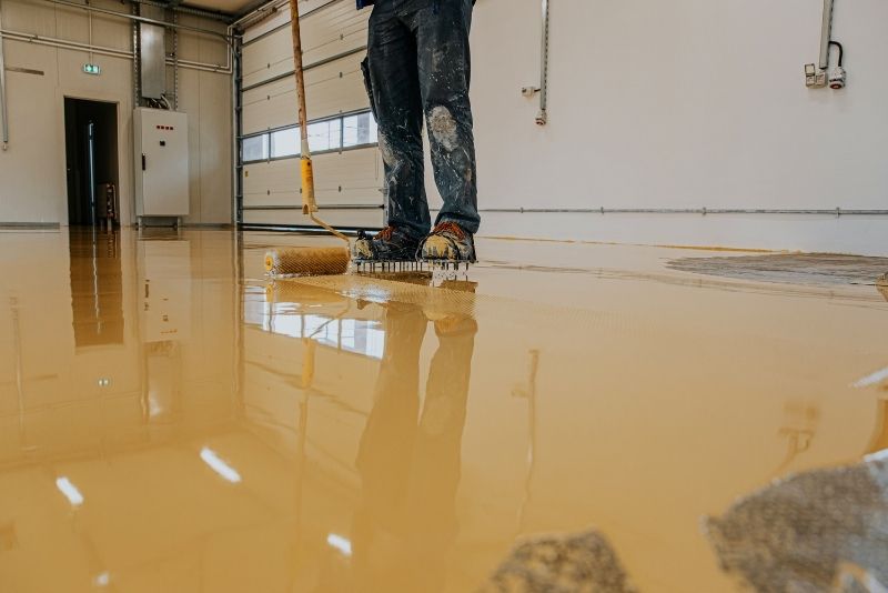 Epoxy garage flooring installation in Hobart
