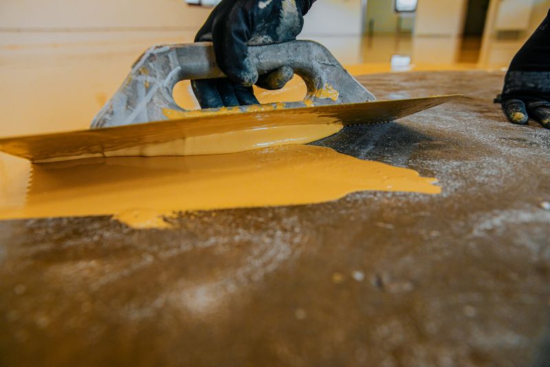 levelling epoxy layer on the floor