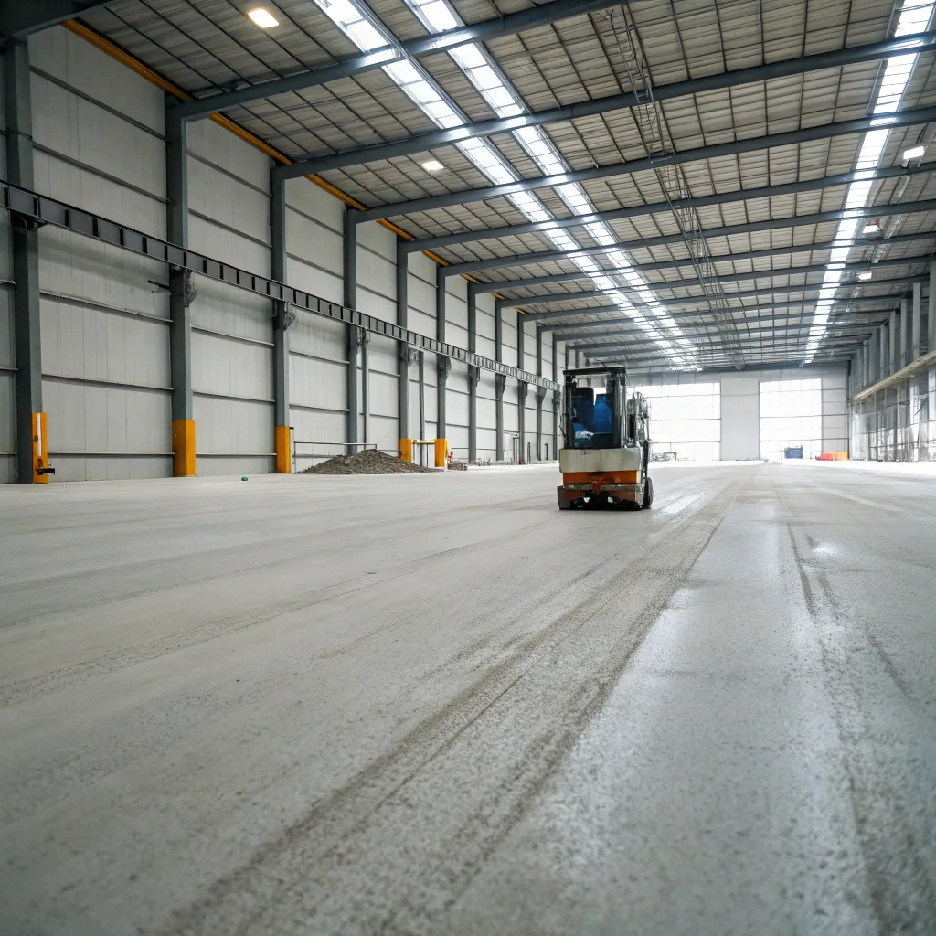Concrete crack repair during floor preparation before epoxy coating in Hobart